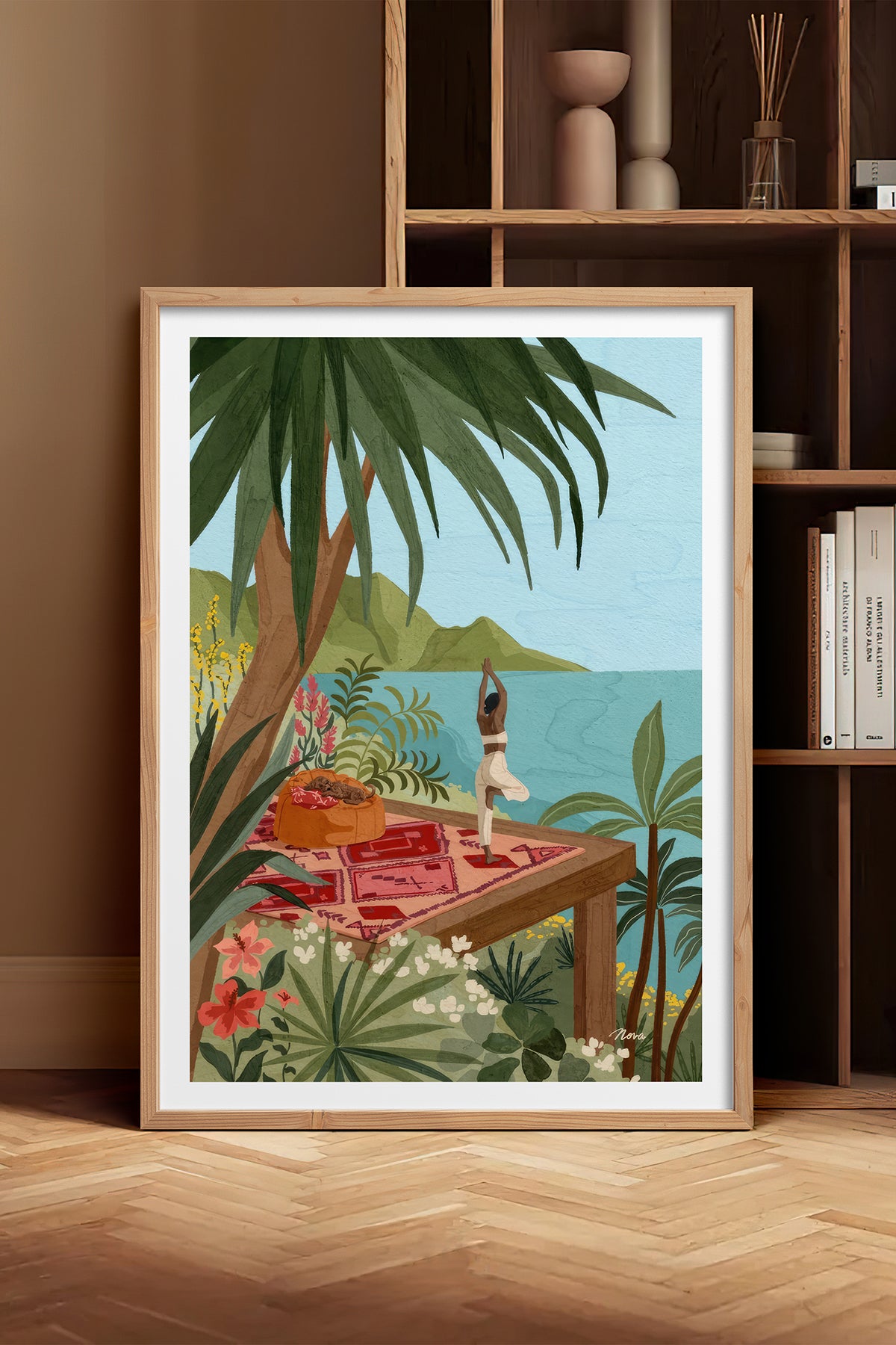 HOMEPACK Ahşap Çerçeveli Tablo Çerçeveli Poster Sanatsal Modern Duvar Dekoru TK-1037