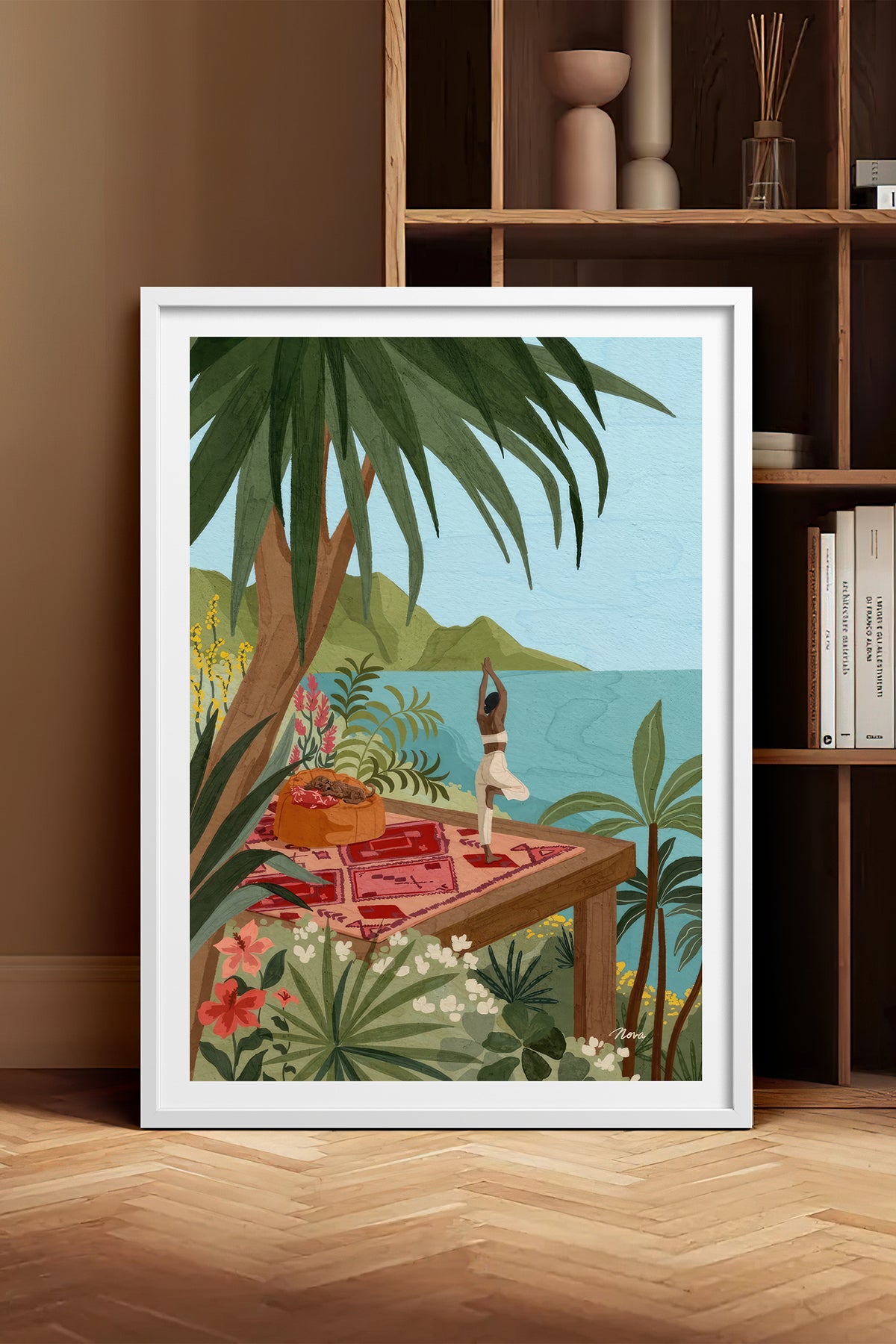 HOMEPACK Ahşap Çerçeveli Tablo Çerçeveli Poster Sanatsal Modern Duvar Dekoru TK-1037