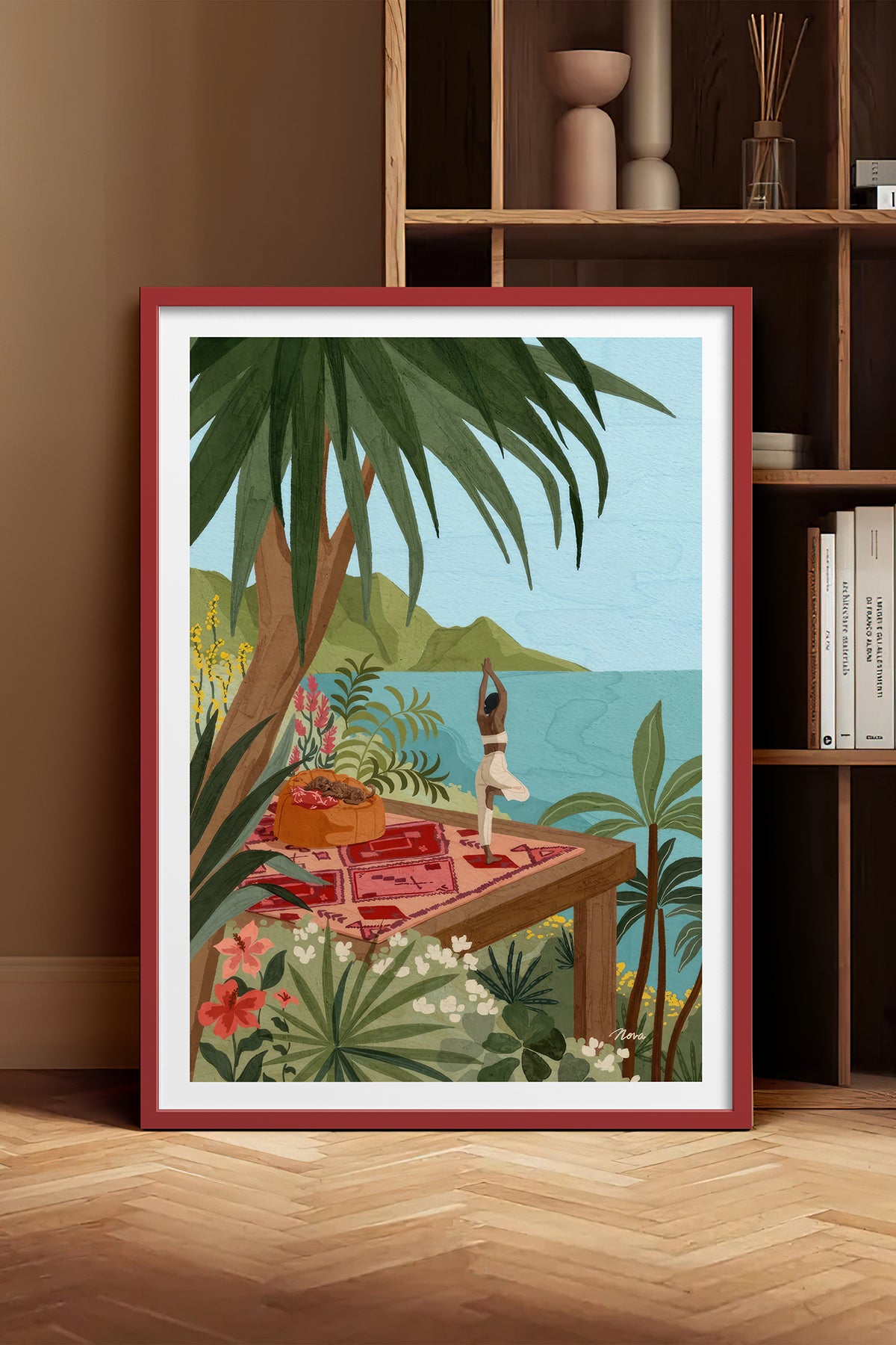 HOMEPACK Ahşap Çerçeveli Tablo Çerçeveli Poster Sanatsal Modern Duvar Dekoru TK-1037