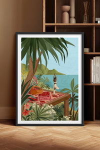 HOMEPACK Ahşap Çerçeveli Tablo Çerçeveli Poster Sanatsal Modern Duvar Dekoru TK-1037