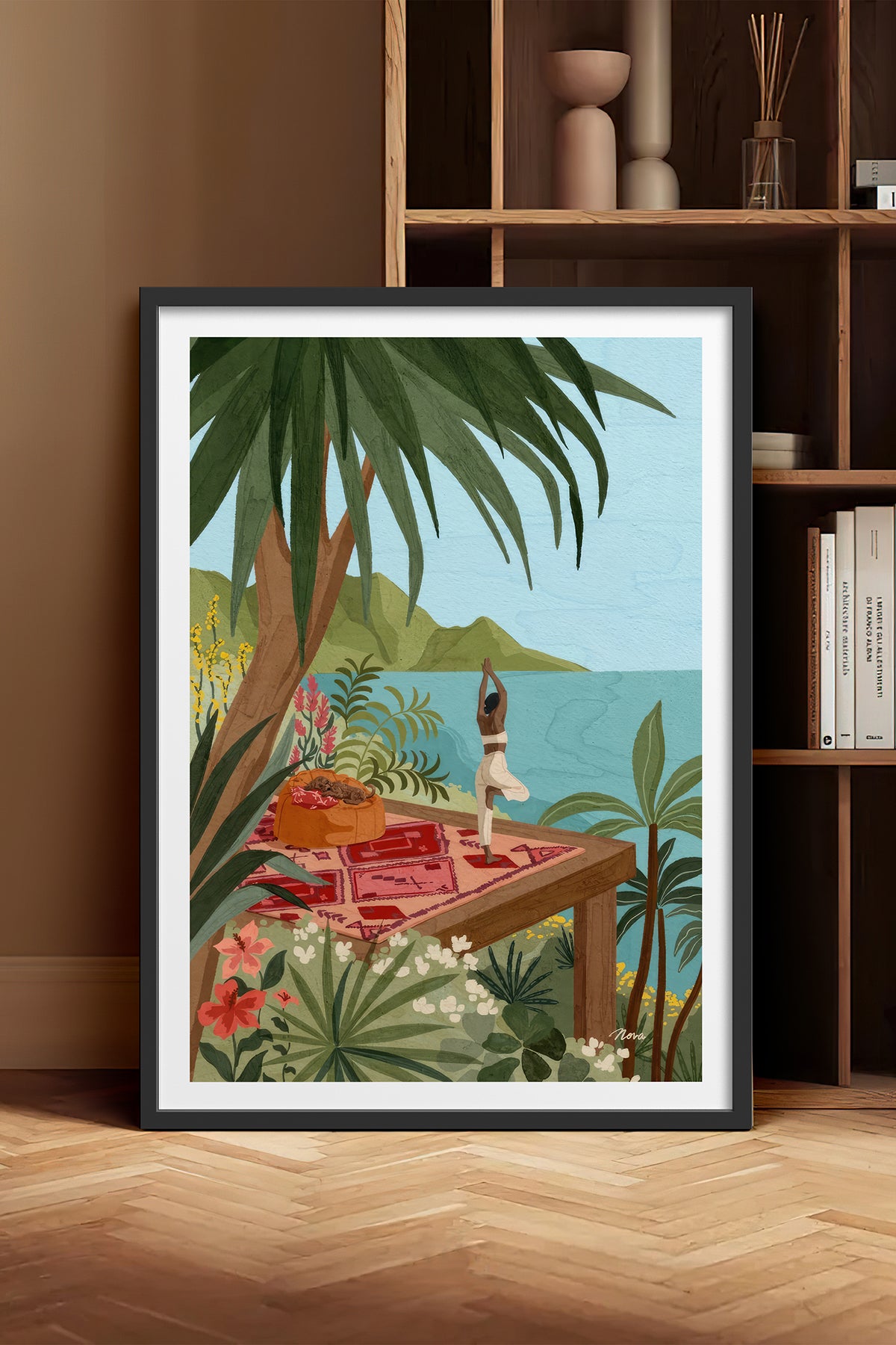 HOMEPACK Ahşap Çerçeveli Tablo Çerçeveli Poster Sanatsal Modern Duvar Dekoru TK-1037