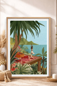 HOMEPACK Ahşap Çerçeveli Tablo Çerçeveli Poster Sanatsal Modern Duvar Dekoru TK-1037