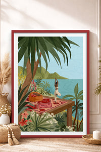 HOMEPACK Ahşap Çerçeveli Tablo Çerçeveli Poster Sanatsal Modern Duvar Dekoru TK-1037