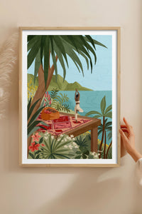 HOMEPACK Ahşap Çerçeveli Tablo Çerçeveli Poster Sanatsal Modern Duvar Dekoru TK-1037