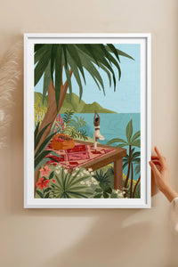 HOMEPACK Ahşap Çerçeveli Tablo Çerçeveli Poster Sanatsal Modern Duvar Dekoru TK-1037