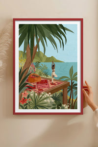 HOMEPACK Ahşap Çerçeveli Tablo Çerçeveli Poster Sanatsal Modern Duvar Dekoru TK-1037