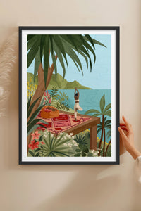HOMEPACK Ahşap Çerçeveli Tablo Çerçeveli Poster Sanatsal Modern Duvar Dekoru TK-1037