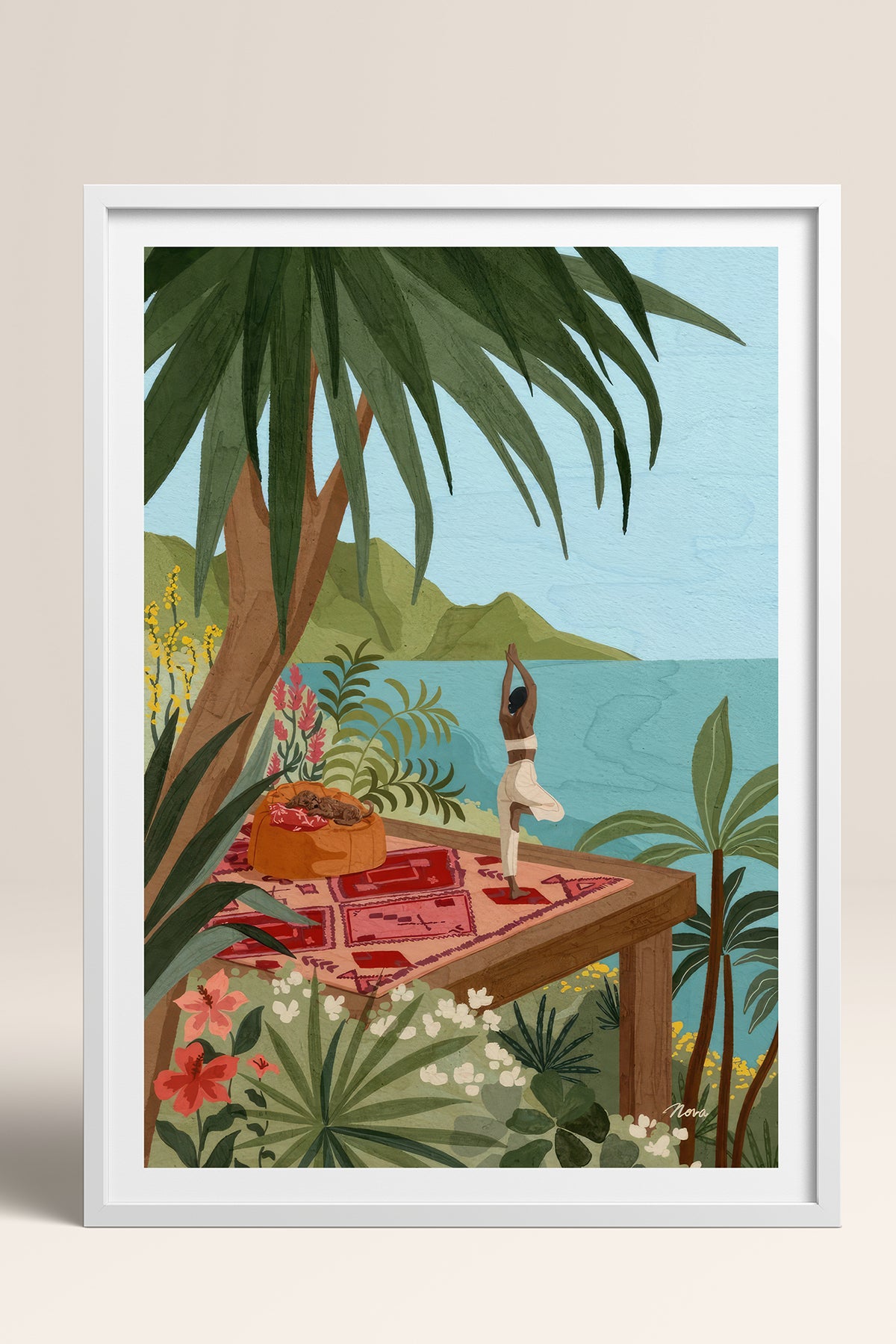HOMEPACK Ahşap Çerçeveli Tablo Çerçeveli Poster Sanatsal Modern Duvar Dekoru TK-1037