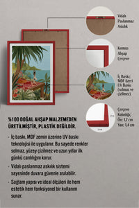 HOMEPACK Ahşap Çerçeveli Tablo Çerçeveli Poster Sanatsal Modern Duvar Dekoru TK-1037