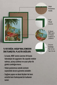 HOMEPACK Ahşap Çerçeveli Tablo Çerçeveli Poster Sanatsal Modern Duvar Dekoru TK-1037