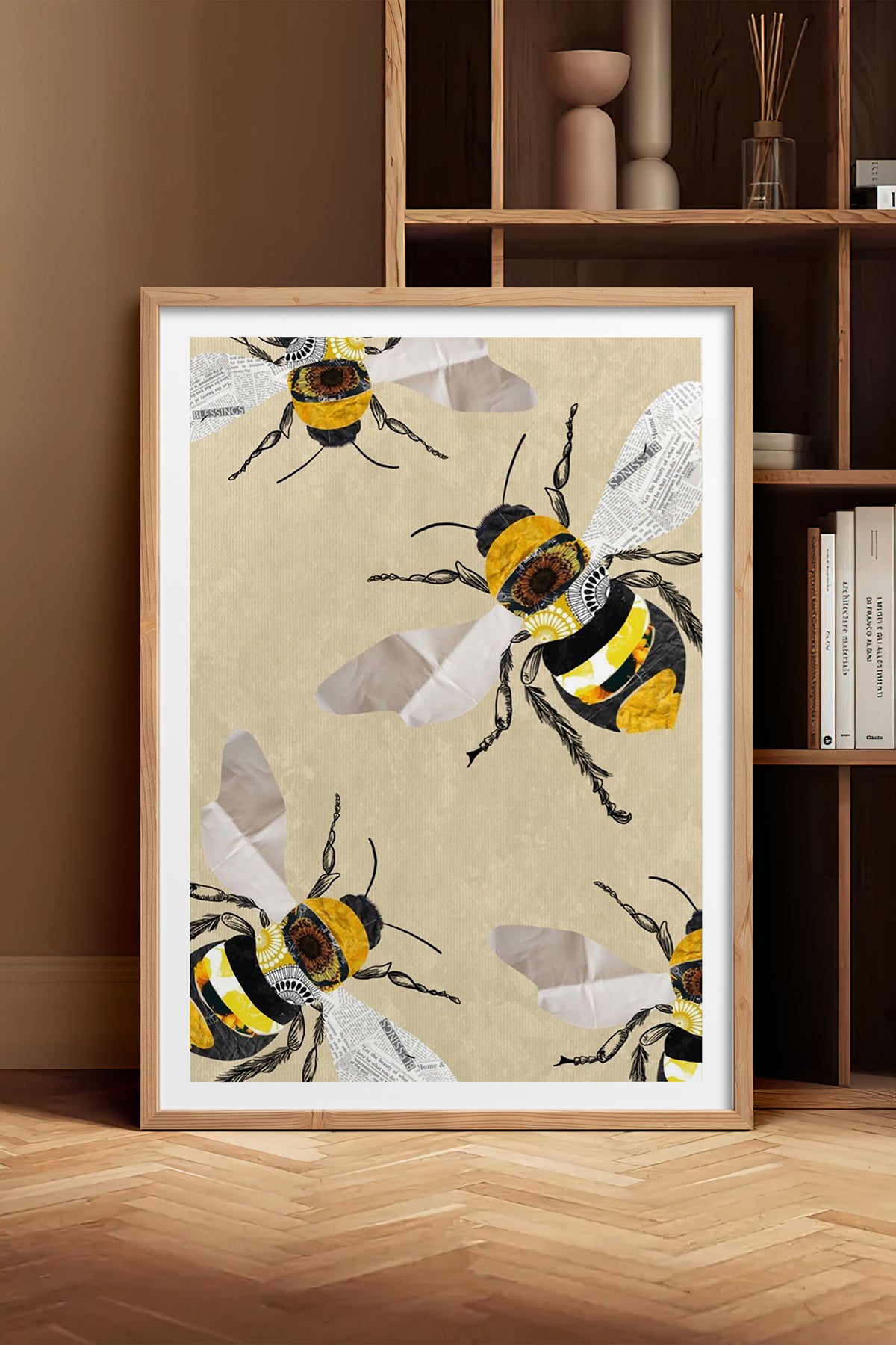 HOMEPACK Ahşap Çerçeveli Tablo Çerçeveli Poster Sanatsal Modern Duvar Dekoru TK-1038