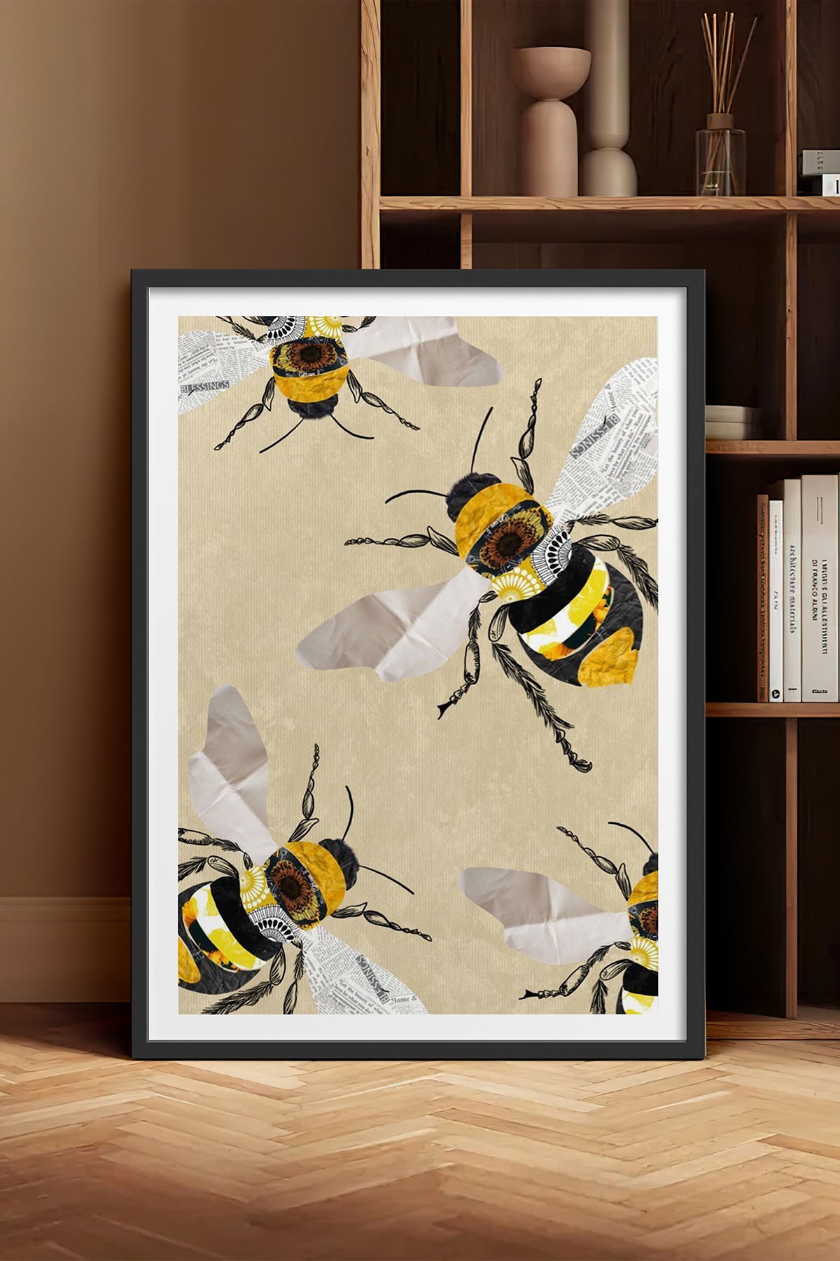 HOMEPACK Ahşap Çerçeveli Tablo Çerçeveli Poster Sanatsal Modern Duvar Dekoru TK-1038