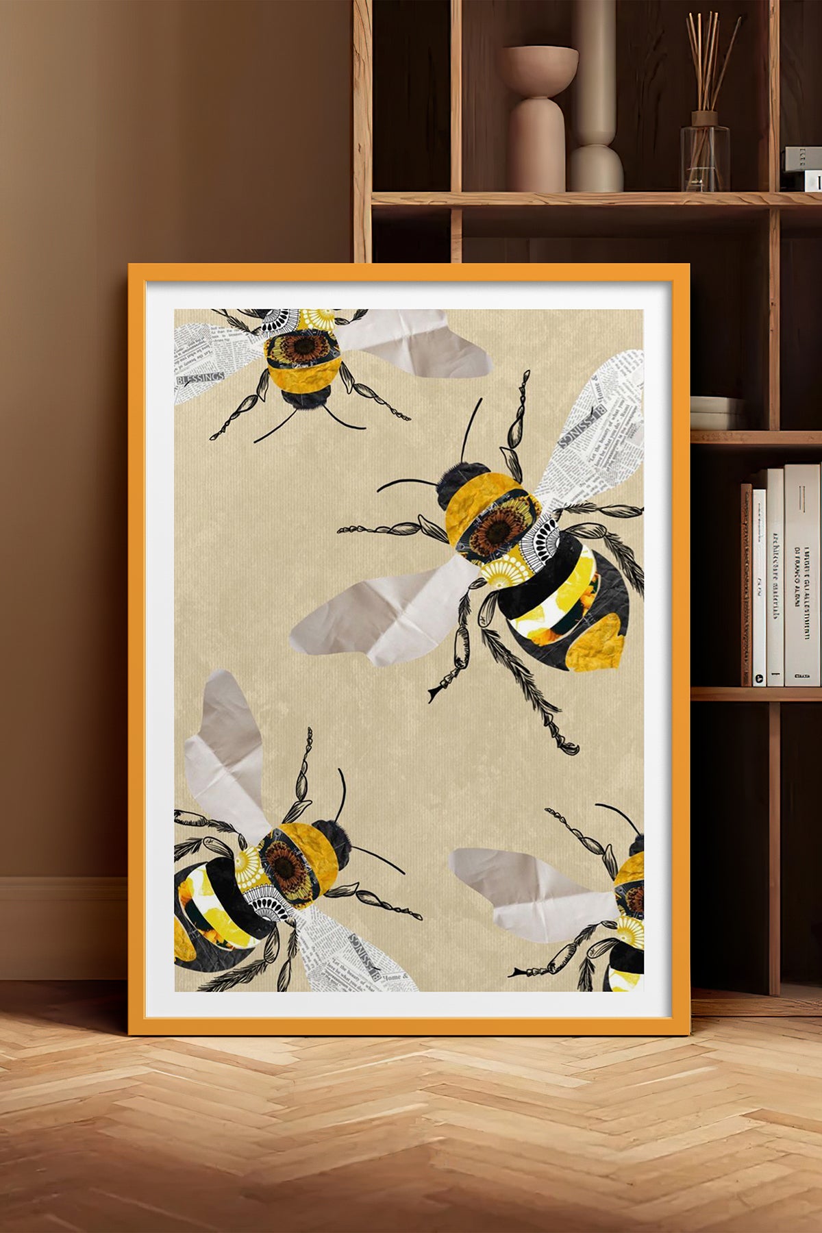HOMEPACK Ahşap Çerçeveli Tablo Çerçeveli Poster Sanatsal Modern Duvar Dekoru TK-1038
