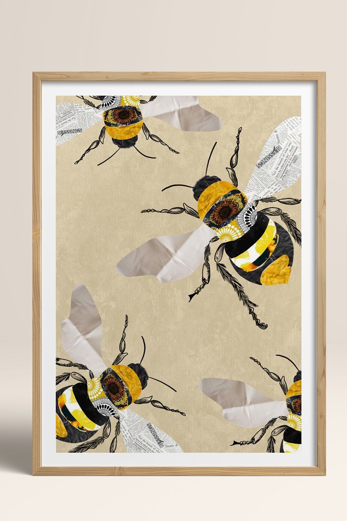 HOMEPACK Ahşap Çerçeveli Tablo Çerçeveli Poster Sanatsal Modern Duvar Dekoru TK-1038