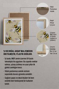 HOMEPACK Ahşap Çerçeveli Tablo Çerçeveli Poster Sanatsal Modern Duvar Dekoru TK-1038