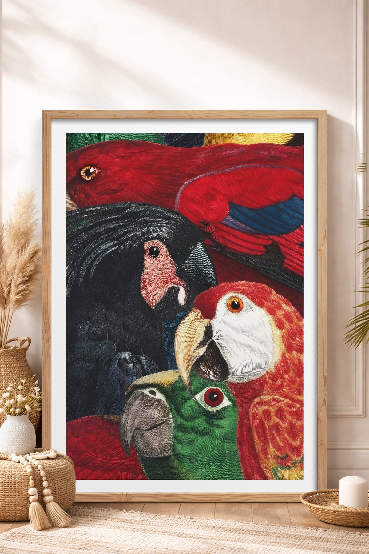 HOMEPACK Ahşap Çerçeveli Tablo Çerçeveli Poster Sanatsal Modern Duvar Dekoru TK-1039