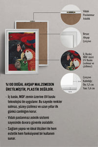 HOMEPACK Ahşap Çerçeveli Tablo Çerçeveli Poster Sanatsal Modern Duvar Dekoru TK-1039