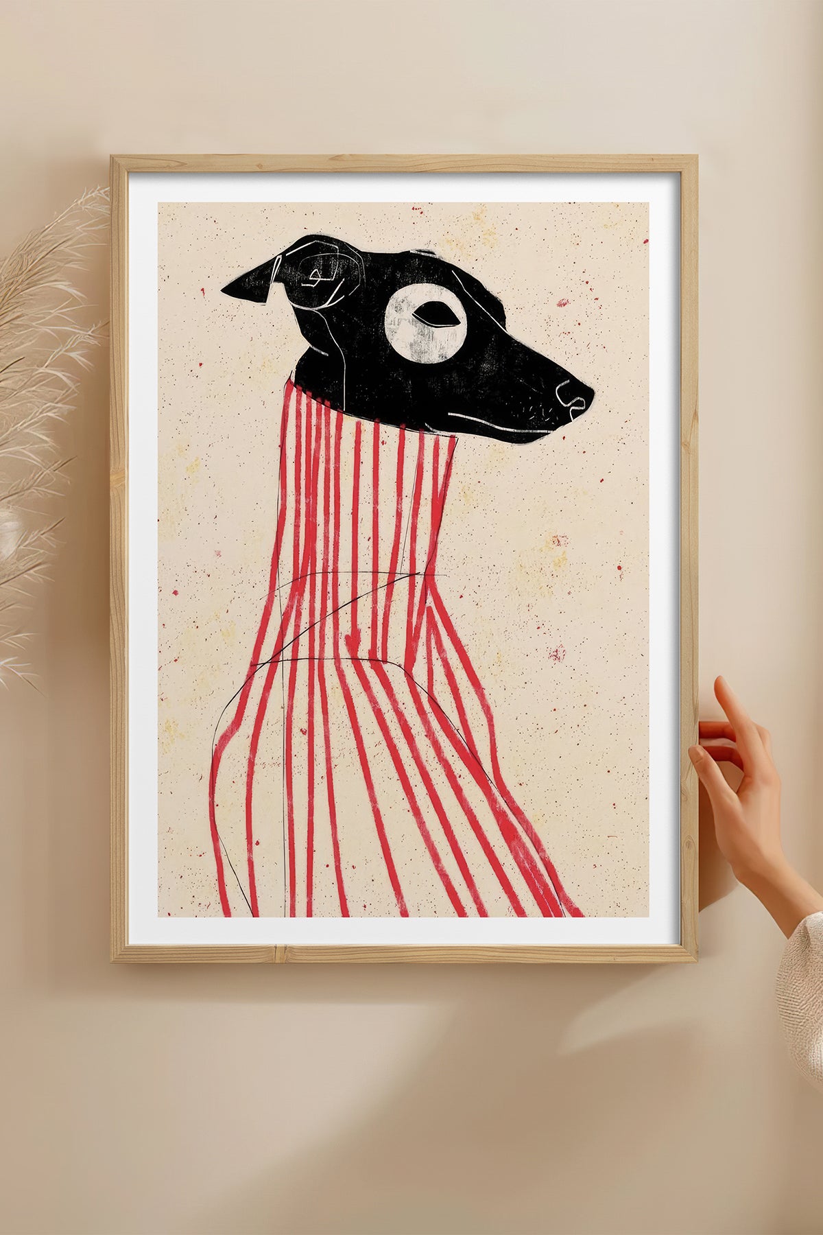 HOMEPACK Ahşap Çerçeveli Tablo Çerçeveli Poster Sanatsal Modern Duvar Dekoru TK-1040
