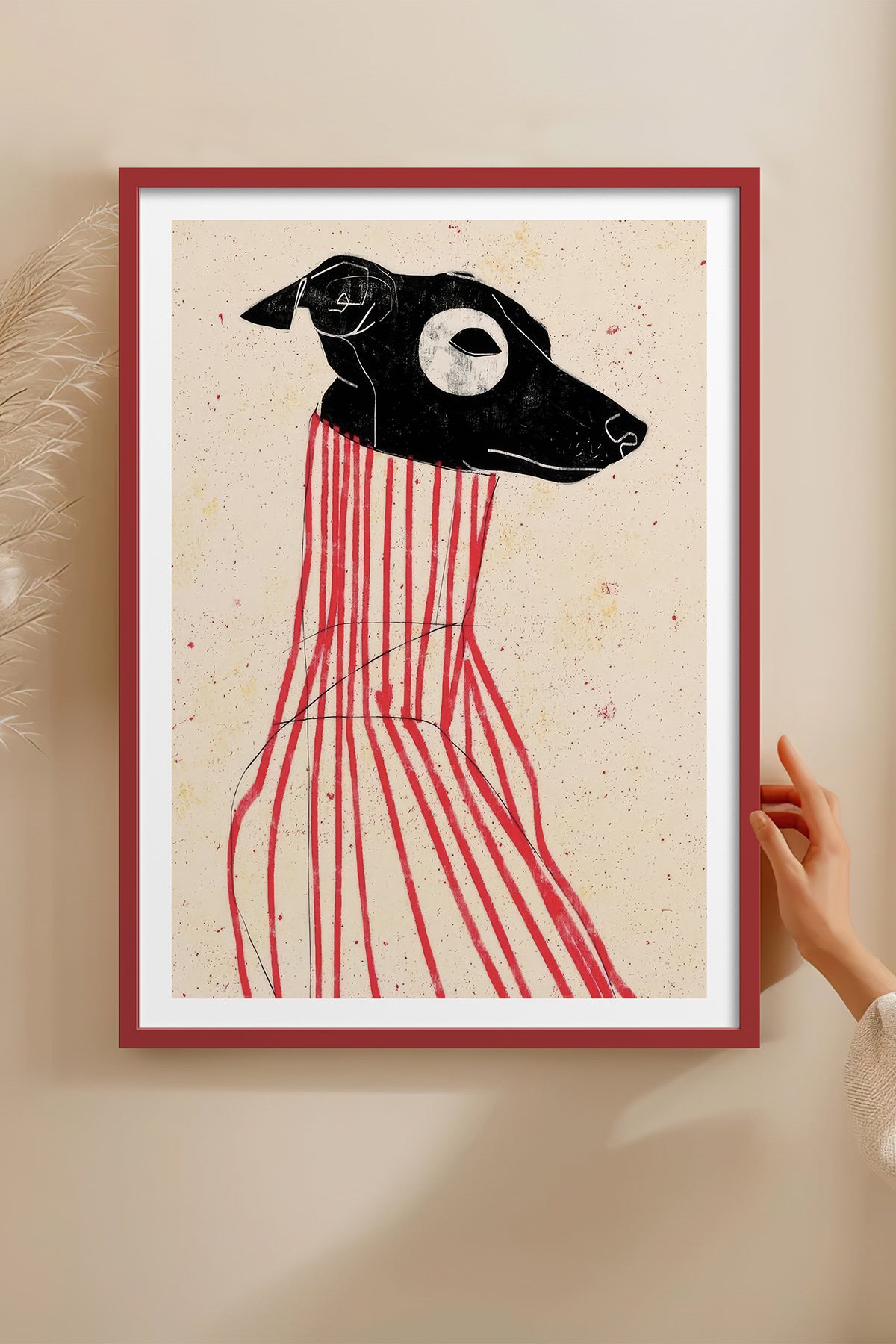 HOMEPACK Ahşap Çerçeveli Tablo Çerçeveli Poster Sanatsal Modern Duvar Dekoru TK-1040
