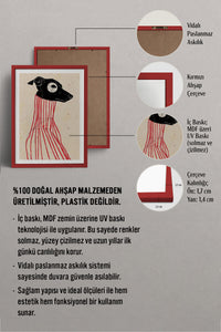 HOMEPACK Ahşap Çerçeveli Tablo Çerçeveli Poster Sanatsal Modern Duvar Dekoru TK-1040