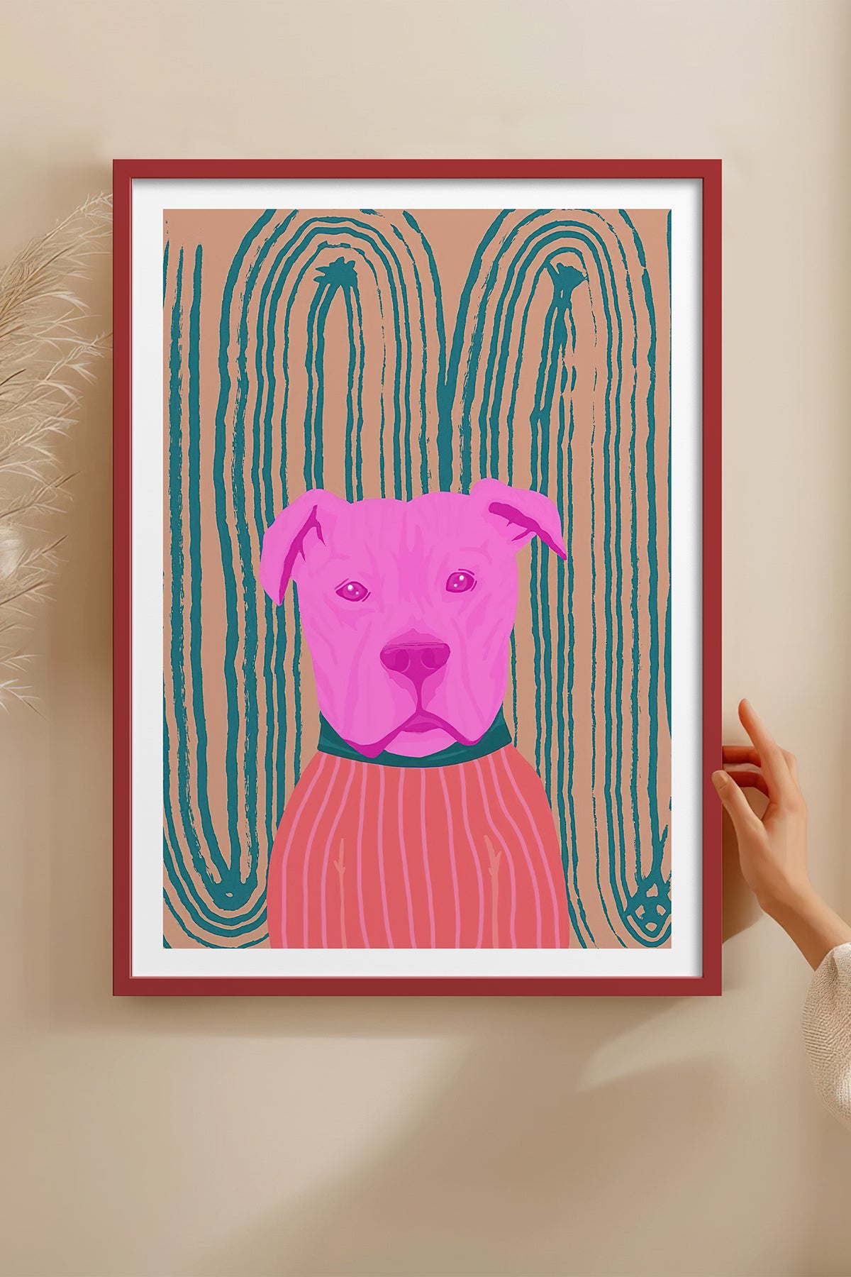 HOMEPACK Ahşap Çerçeveli Tablo Çerçeveli Poster Sanatsal Modern Duvar Dekoru TK-1041