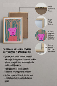 HOMEPACK Ahşap Çerçeveli Tablo Çerçeveli Poster Sanatsal Modern Duvar Dekoru TK-1041