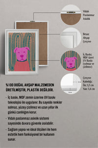 HOMEPACK Ahşap Çerçeveli Tablo Çerçeveli Poster Sanatsal Modern Duvar Dekoru TK-1041