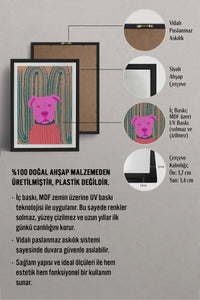 HOMEPACK Ahşap Çerçeveli Tablo Çerçeveli Poster Sanatsal Modern Duvar Dekoru TK-1041
