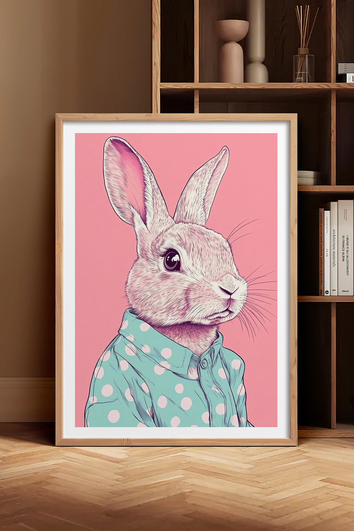 HOMEPACK Ahşap Çerçeveli Tablo Çerçeveli Poster Sanatsal Modern Duvar Dekoru TK-1043