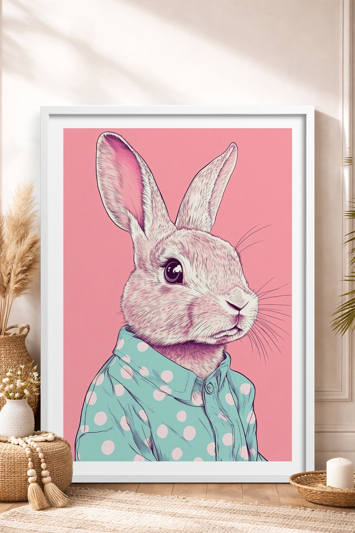 HOMEPACK Ahşap Çerçeveli Tablo Çerçeveli Poster Sanatsal Modern Duvar Dekoru TK-1043
