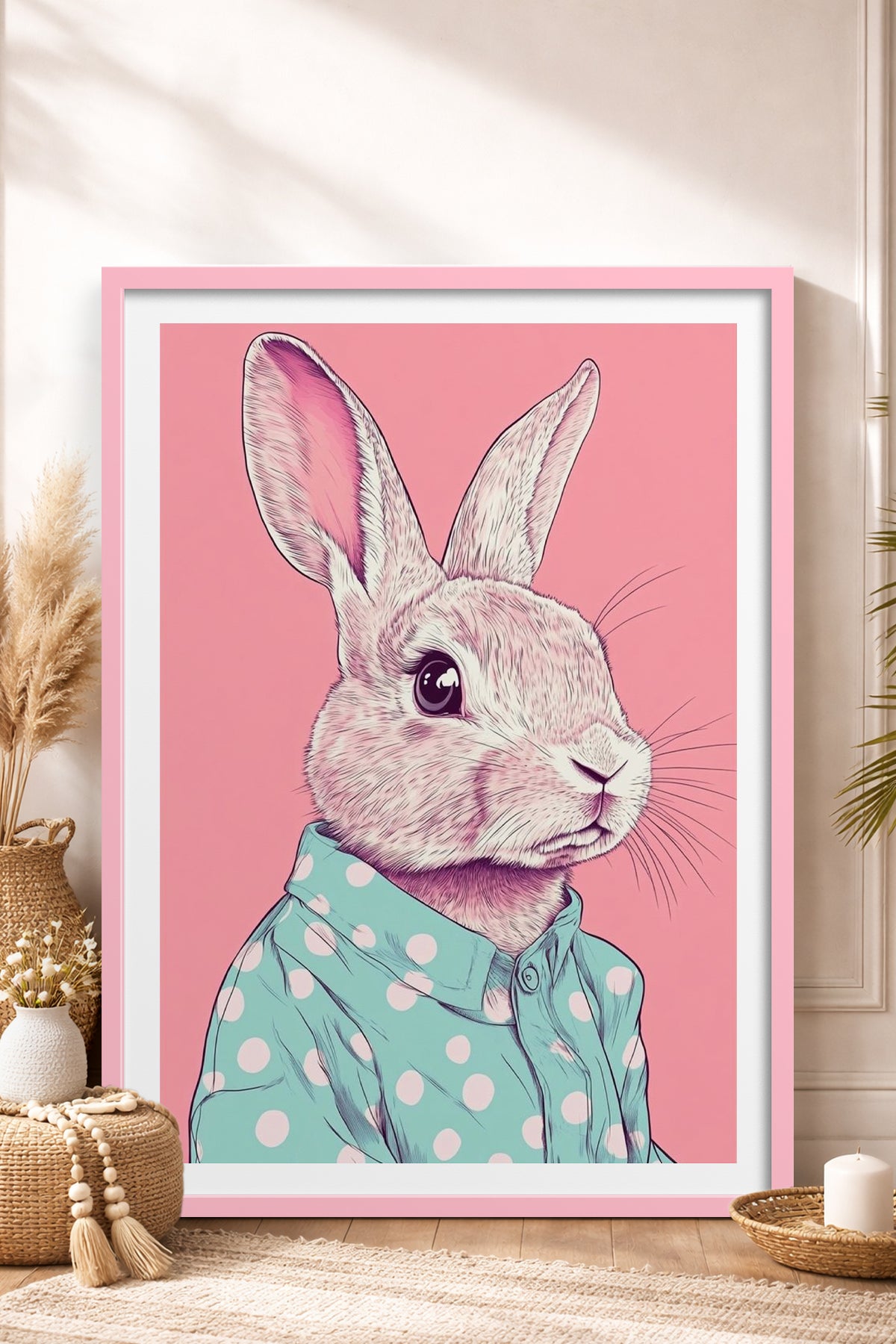 HOMEPACK Ahşap Çerçeveli Tablo Çerçeveli Poster Sanatsal Modern Duvar Dekoru TK-1043