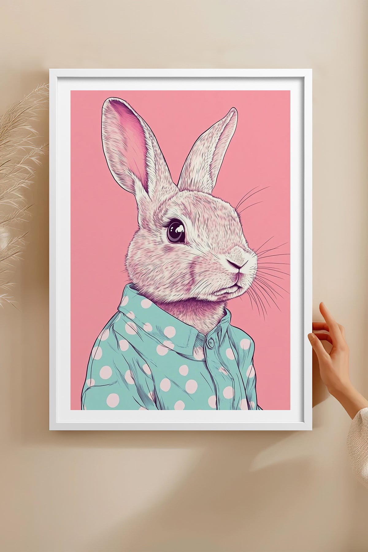 HOMEPACK Ahşap Çerçeveli Tablo Çerçeveli Poster Sanatsal Modern Duvar Dekoru TK-1043