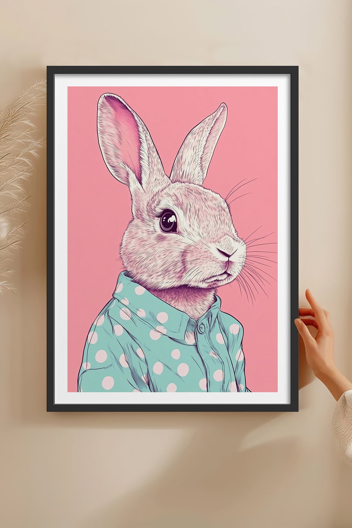 HOMEPACK Ahşap Çerçeveli Tablo Çerçeveli Poster Sanatsal Modern Duvar Dekoru TK-1043