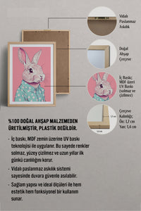 HOMEPACK Ahşap Çerçeveli Tablo Çerçeveli Poster Sanatsal Modern Duvar Dekoru TK-1043