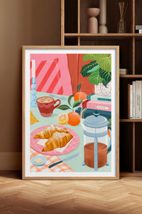 HOMEPACK Ahşap Çerçeveli Tablo Çerçeveli Poster Sanatsal Modern Duvar Dekoru TK-1044