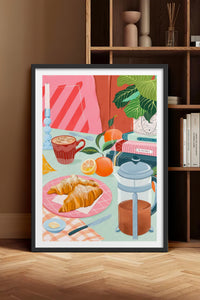 HOMEPACK Ahşap Çerçeveli Tablo Çerçeveli Poster Sanatsal Modern Duvar Dekoru TK-1044
