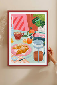 HOMEPACK Ahşap Çerçeveli Tablo Çerçeveli Poster Sanatsal Modern Duvar Dekoru TK-1044