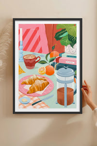 HOMEPACK Ahşap Çerçeveli Tablo Çerçeveli Poster Sanatsal Modern Duvar Dekoru TK-1044