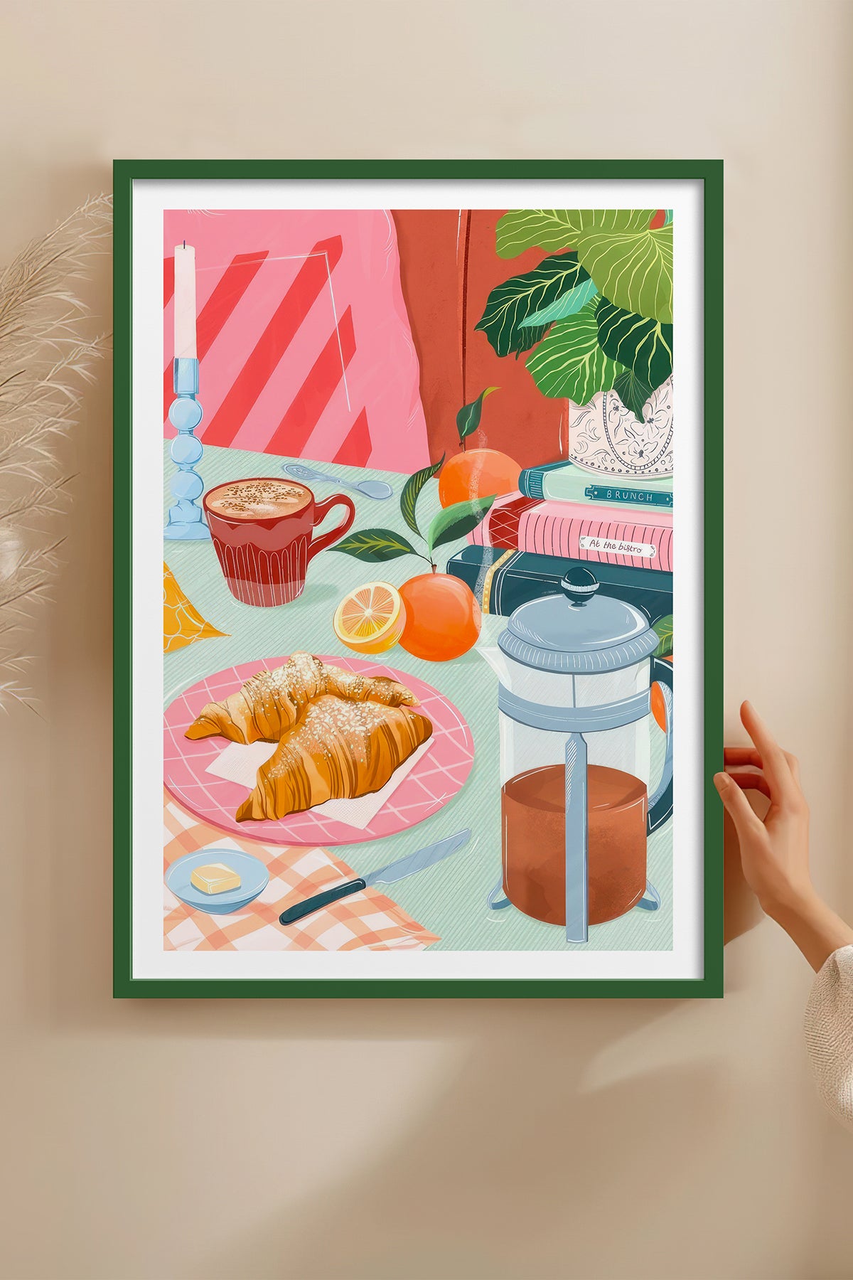 HOMEPACK Ahşap Çerçeveli Tablo Çerçeveli Poster Sanatsal Modern Duvar Dekoru TK-1044