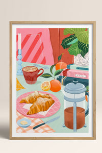 HOMEPACK Ahşap Çerçeveli Tablo Çerçeveli Poster Sanatsal Modern Duvar Dekoru TK-1044