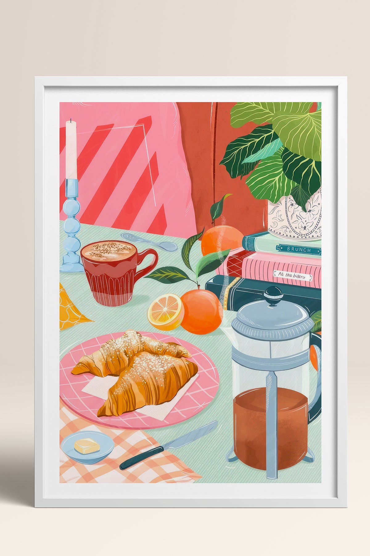 HOMEPACK Ahşap Çerçeveli Tablo Çerçeveli Poster Sanatsal Modern Duvar Dekoru TK-1044