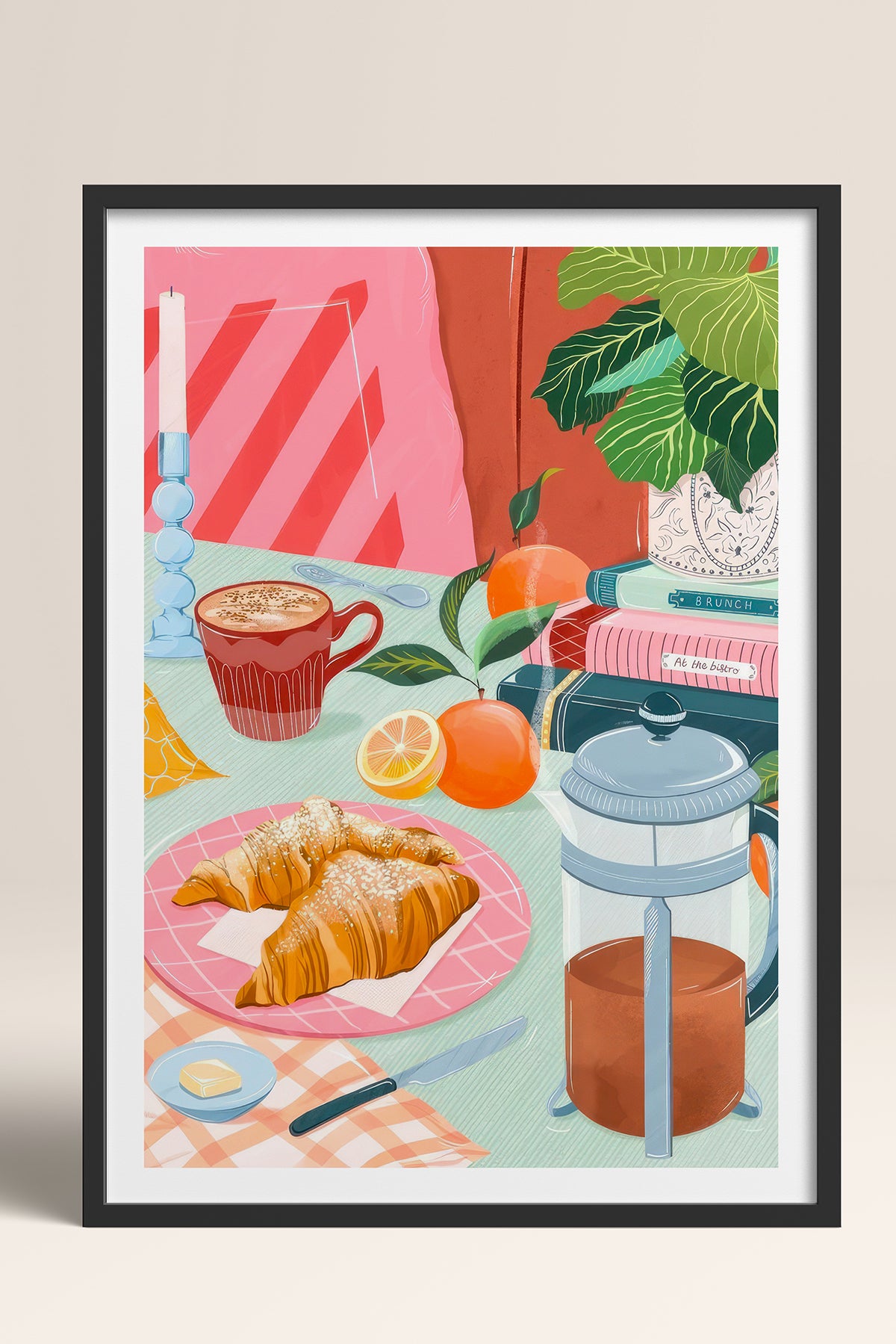 HOMEPACK Ahşap Çerçeveli Tablo Çerçeveli Poster Sanatsal Modern Duvar Dekoru TK-1044