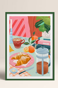 HOMEPACK Ahşap Çerçeveli Tablo Çerçeveli Poster Sanatsal Modern Duvar Dekoru TK-1044