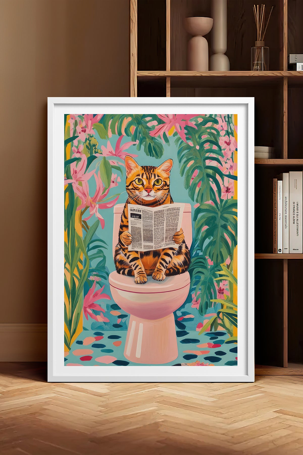 HOMEPACK Ahşap Çerçeveli Tablo Çerçeveli Poster Sanatsal Modern Duvar Dekoru TK-1045