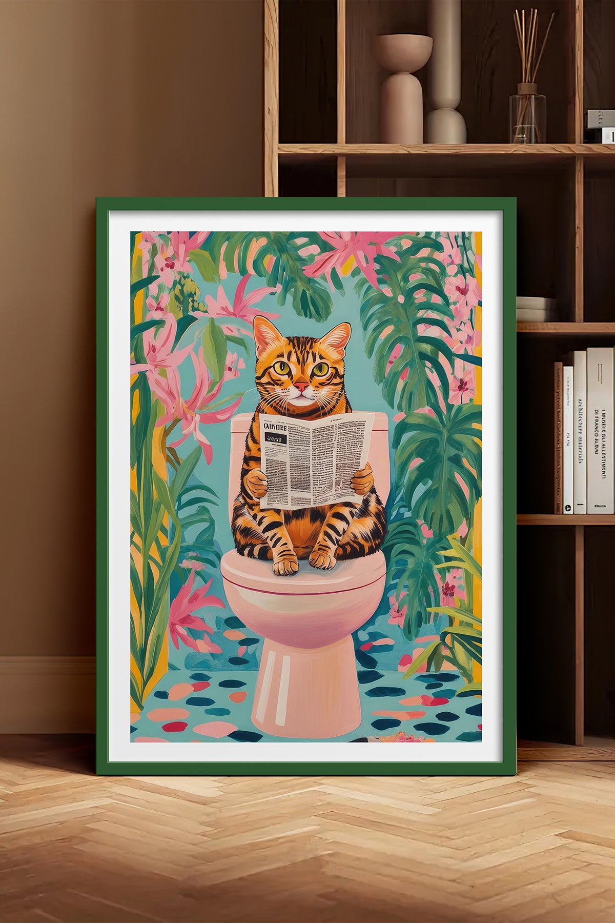 HOMEPACK Ahşap Çerçeveli Tablo Çerçeveli Poster Sanatsal Modern Duvar Dekoru TK-1045