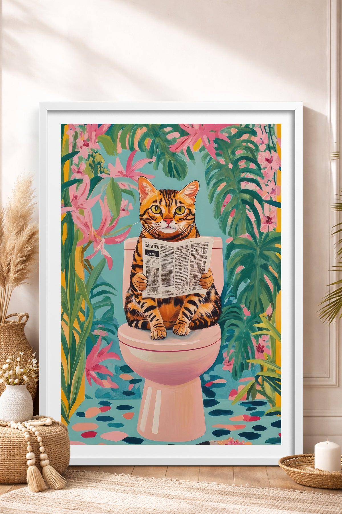 HOMEPACK Ahşap Çerçeveli Tablo Çerçeveli Poster Sanatsal Modern Duvar Dekoru TK-1045