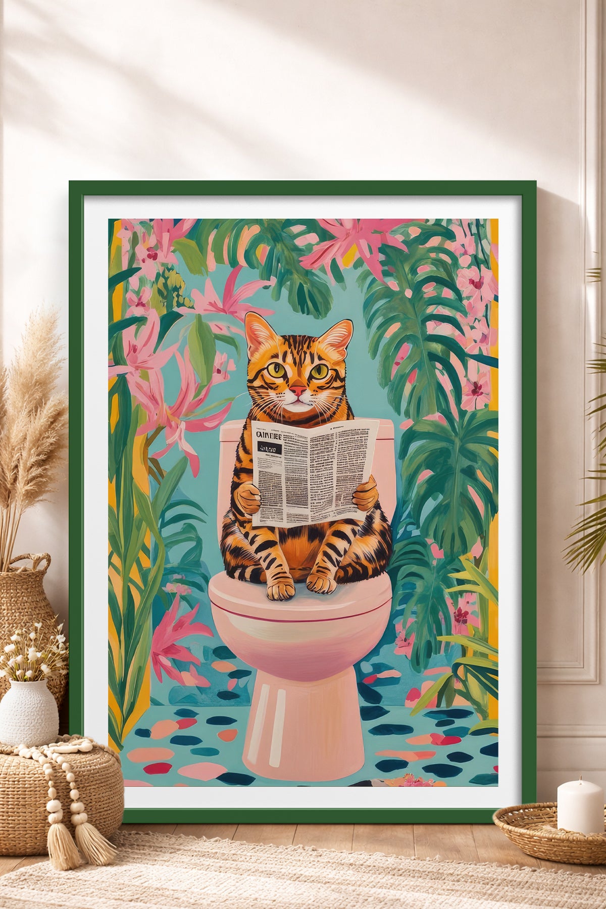 HOMEPACK Ahşap Çerçeveli Tablo Çerçeveli Poster Sanatsal Modern Duvar Dekoru TK-1045