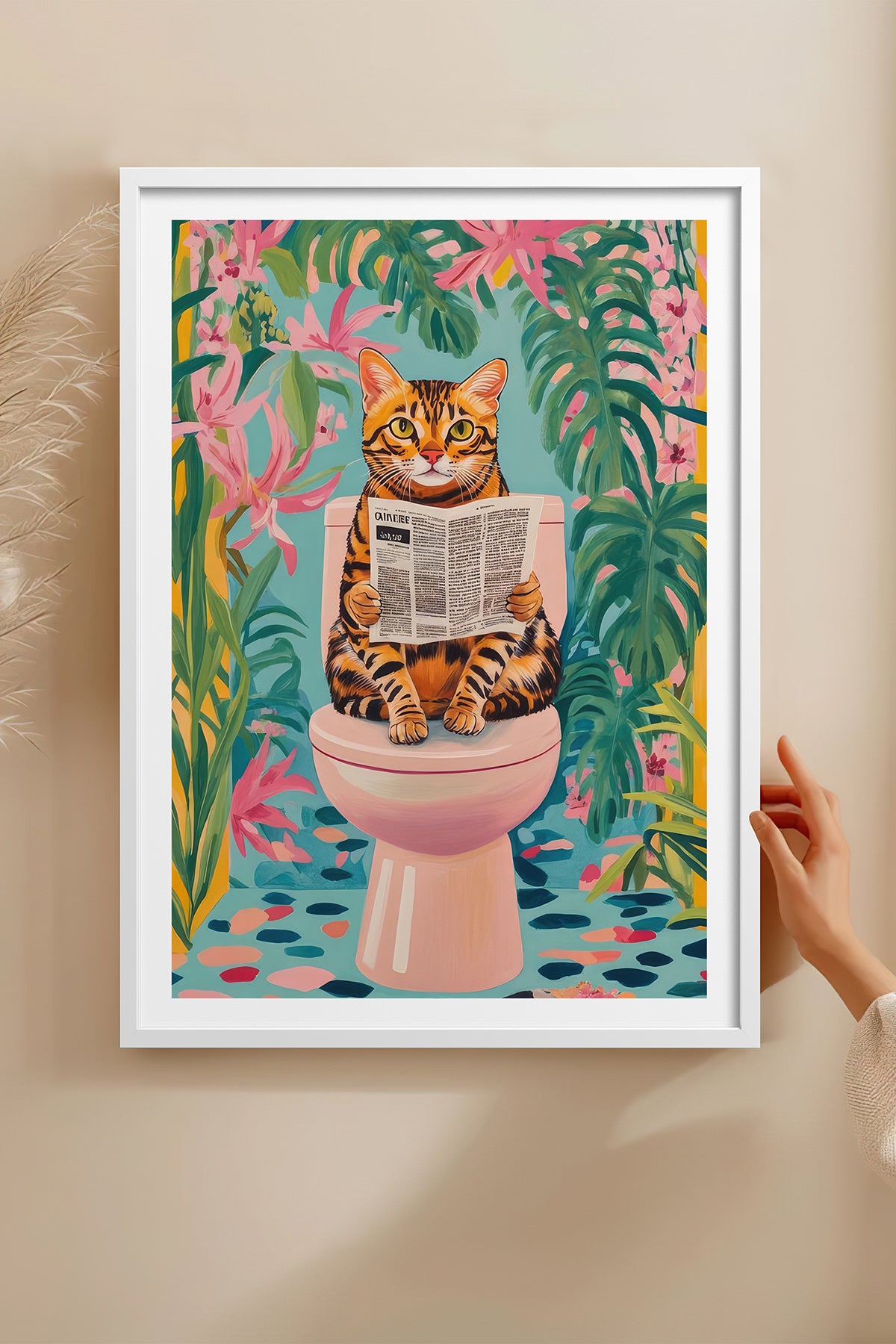 HOMEPACK Ahşap Çerçeveli Tablo Çerçeveli Poster Sanatsal Modern Duvar Dekoru TK-1045