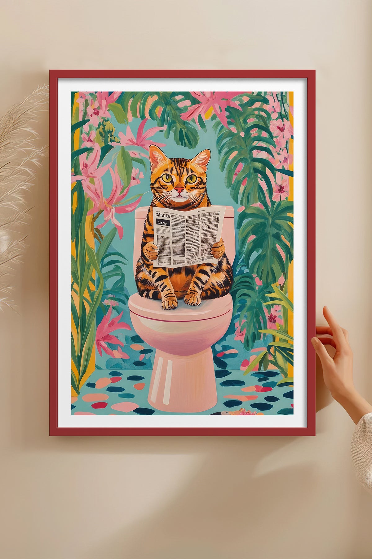 HOMEPACK Ahşap Çerçeveli Tablo Çerçeveli Poster Sanatsal Modern Duvar Dekoru TK-1045