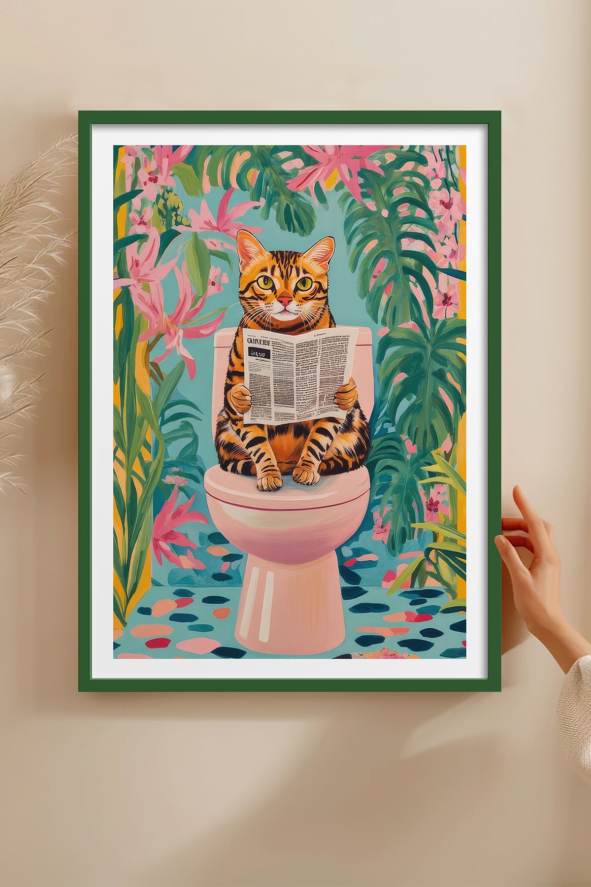 HOMEPACK Ahşap Çerçeveli Tablo Çerçeveli Poster Sanatsal Modern Duvar Dekoru TK-1045